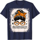 Paraprofessional Halloween Messy Bun Paraeducator T-Shirt - T-Shirt | Navy
