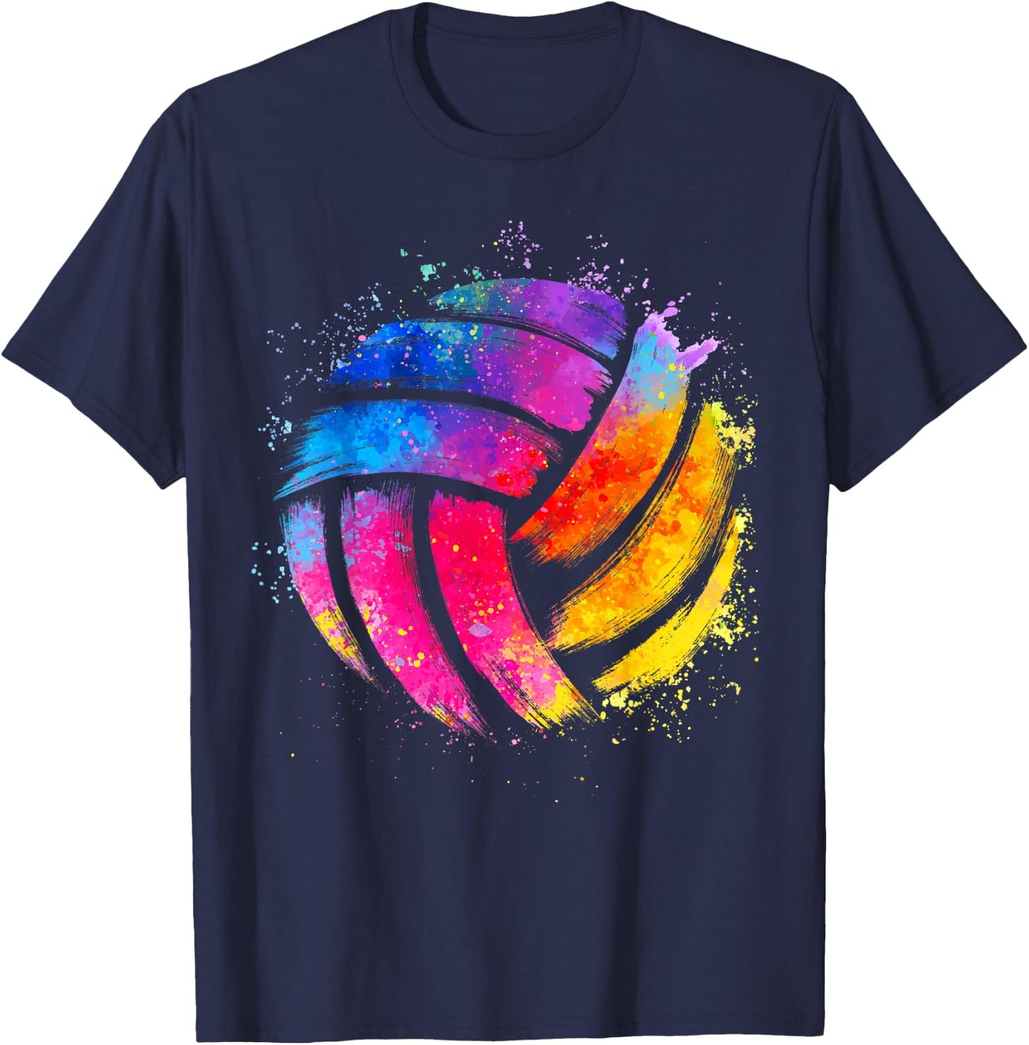 Funny Volleyball Art Women Boy Girl Volleyball Lover T-Shirt - T-Shirt | Navy