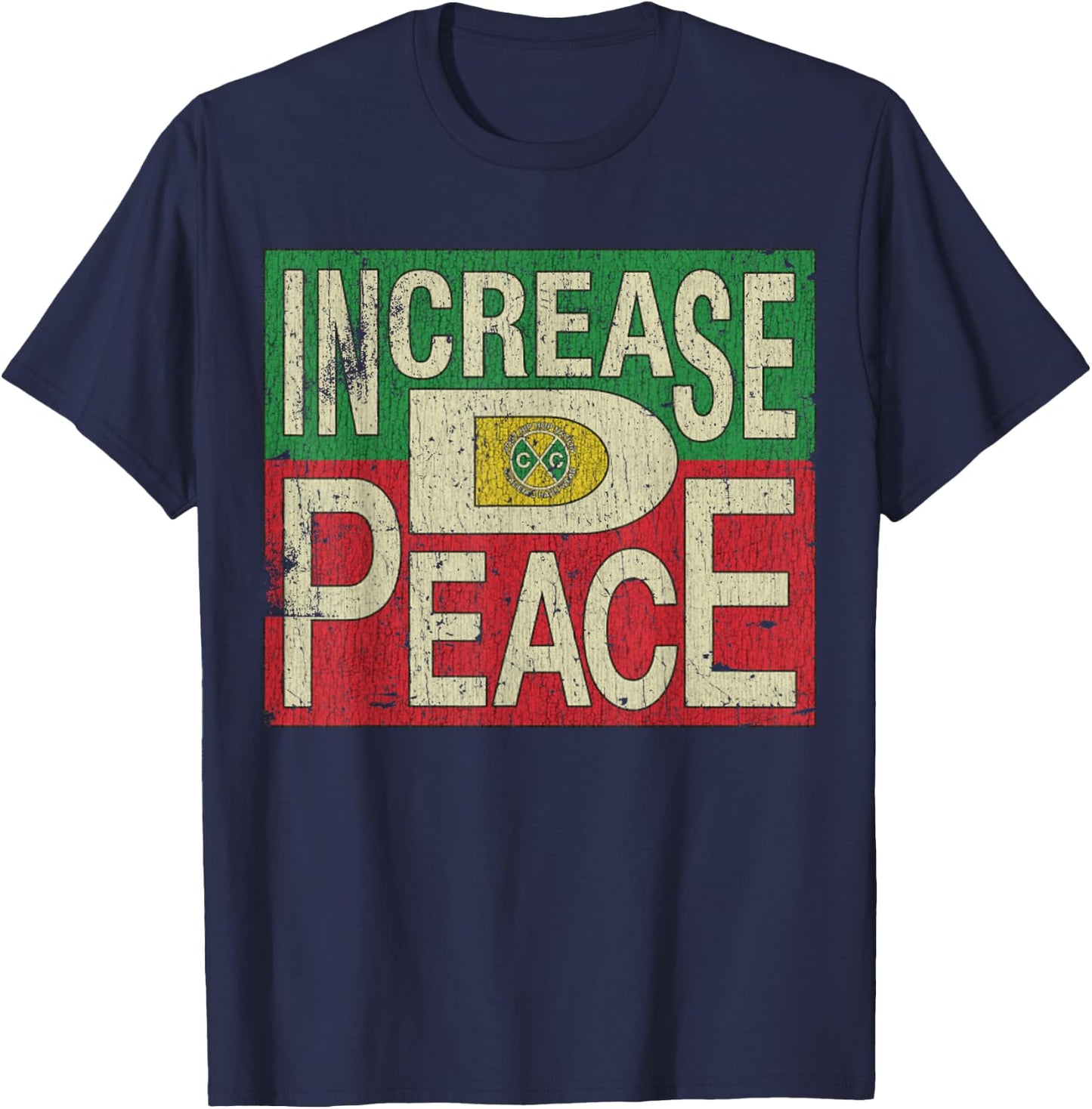 Vintage Increase D Peace 1992 T-Shirt - T-Shirt | Navy