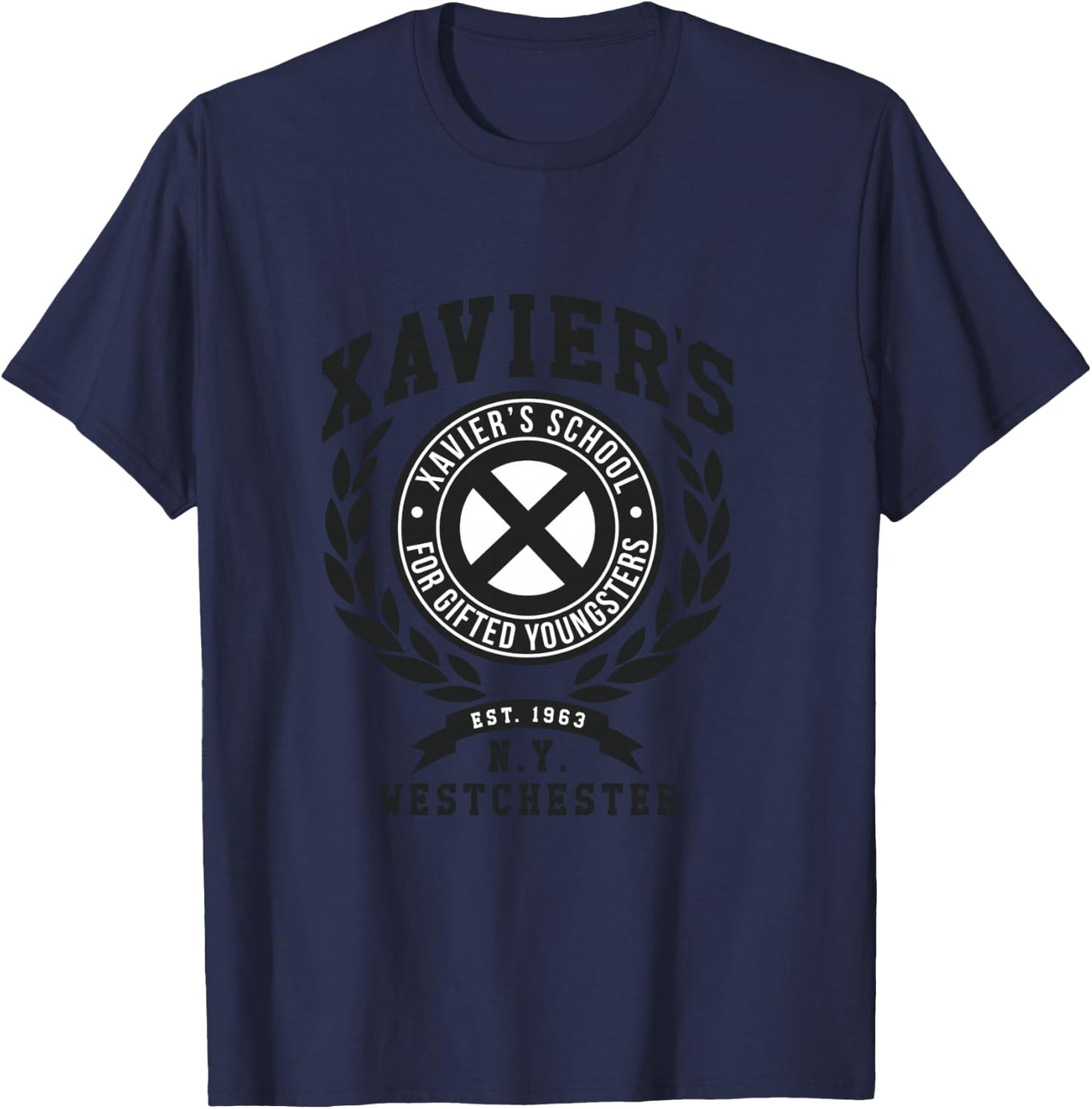 Marvel X-Men Xavier's School For Gifted Youngsters N.Y. Logo T-Shirt - T-Shirt | Navy