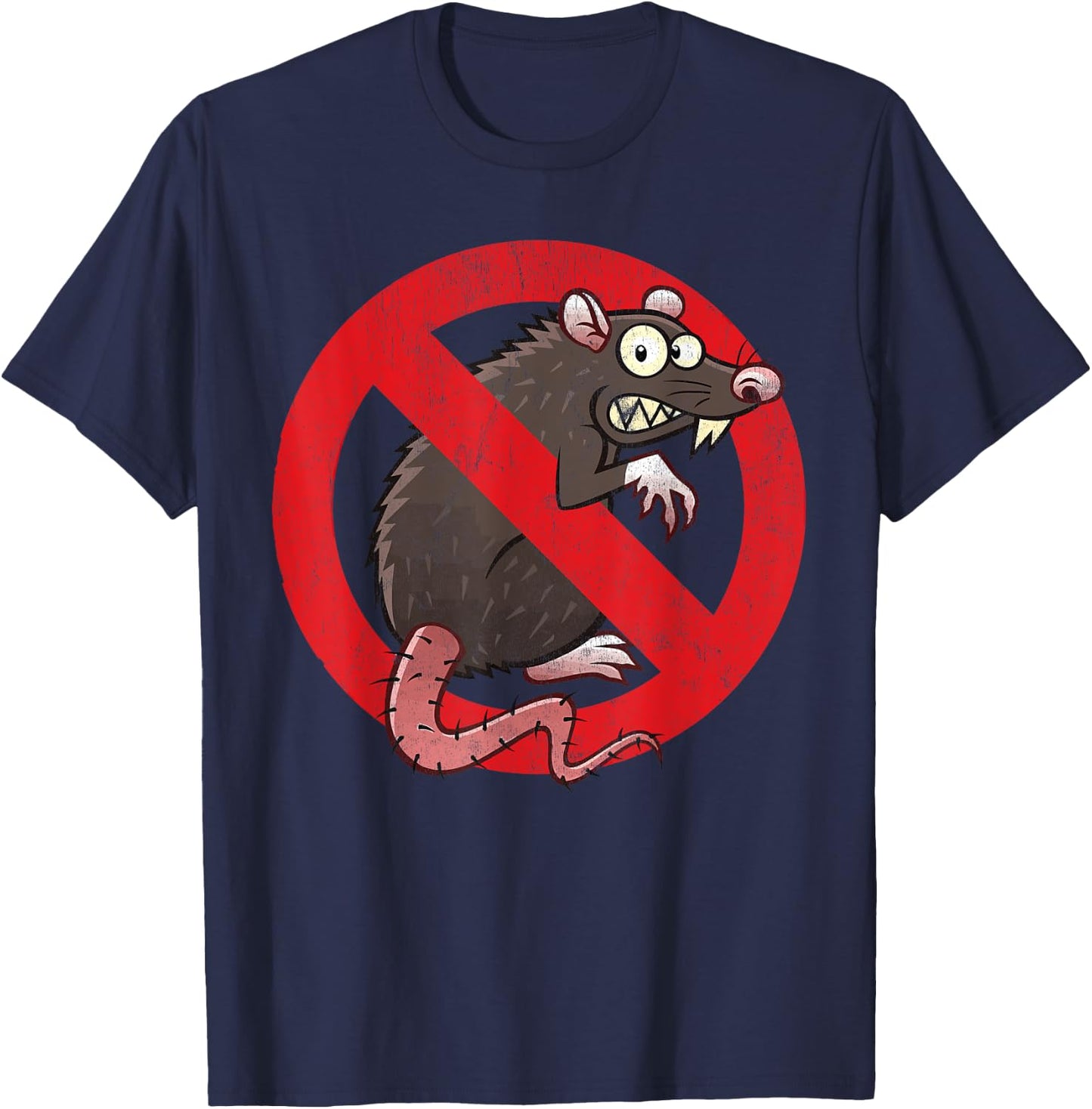 No Rats Union - Pest Control Rat Sign Gag No Rats Allowed T-Shirt - T-Shirt | Navy