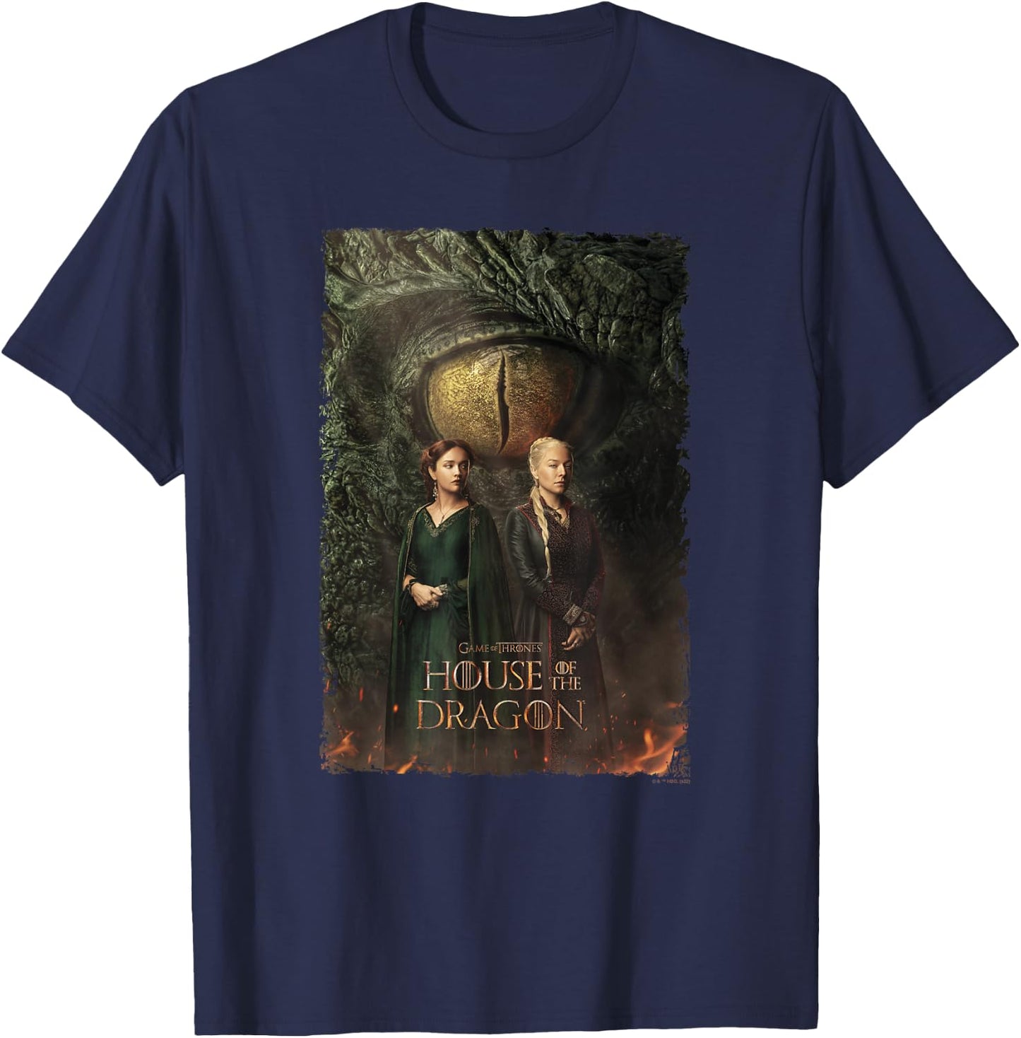 House of the Dragon Rhaenyra and Alicent T-Shirt - T-Shirt | Navy