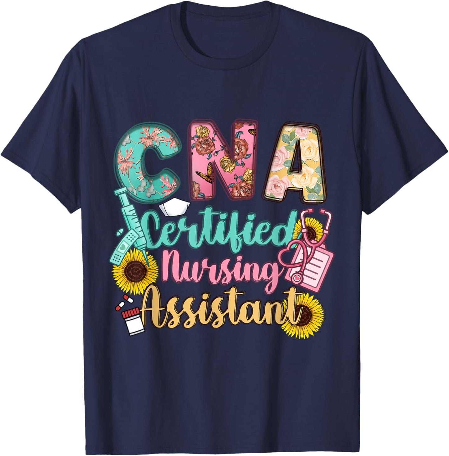 CNA Certified Nursing Assistant T-Shirt - T-Shirt | Navy