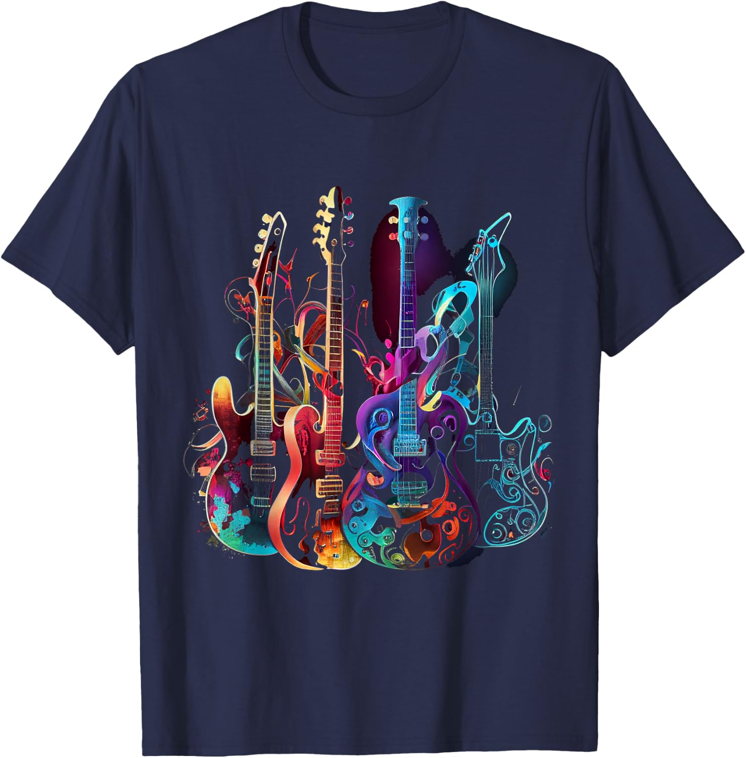 Guitars musician guitarist T-Shirt - T-Shirt | Navy