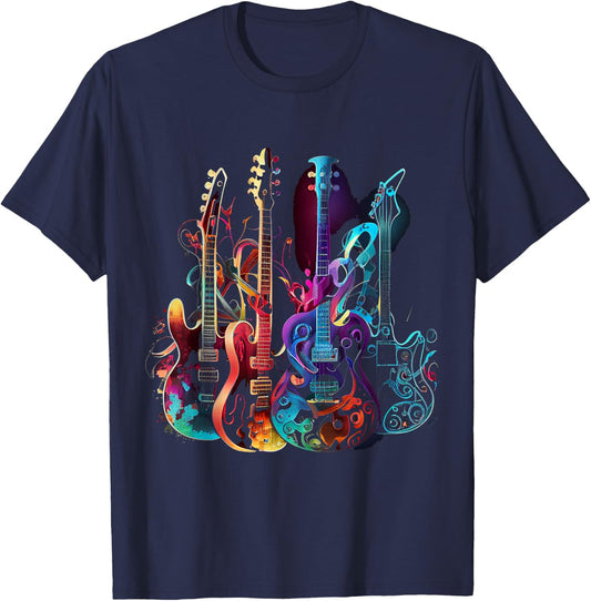 Guitars musician guitarist T-Shirt - T-Shirt | Navy