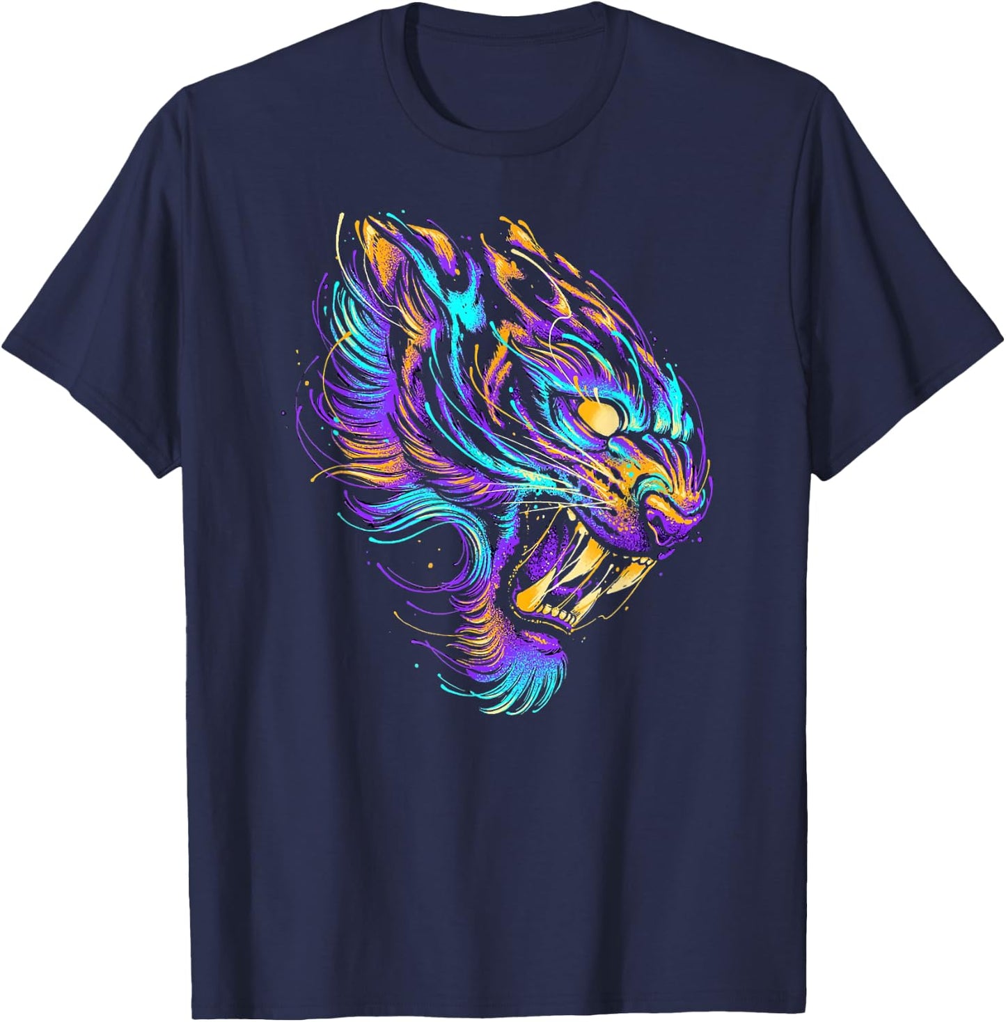 Sabertooth Tiger T-Shirt - T-Shirt | Navy