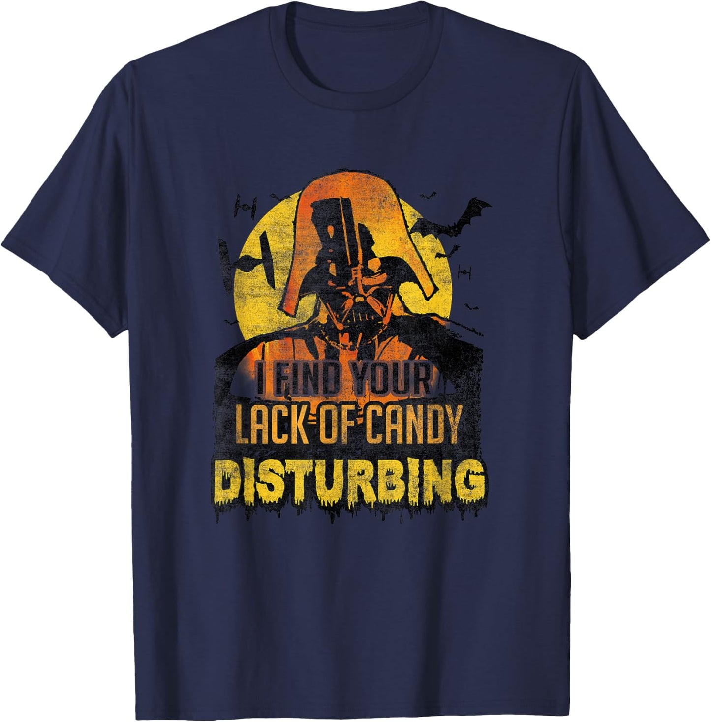 Star Wars Halloween Your Lack Of Candy Is Disturbing Retro T-Shirt - T-Shirt | Navy