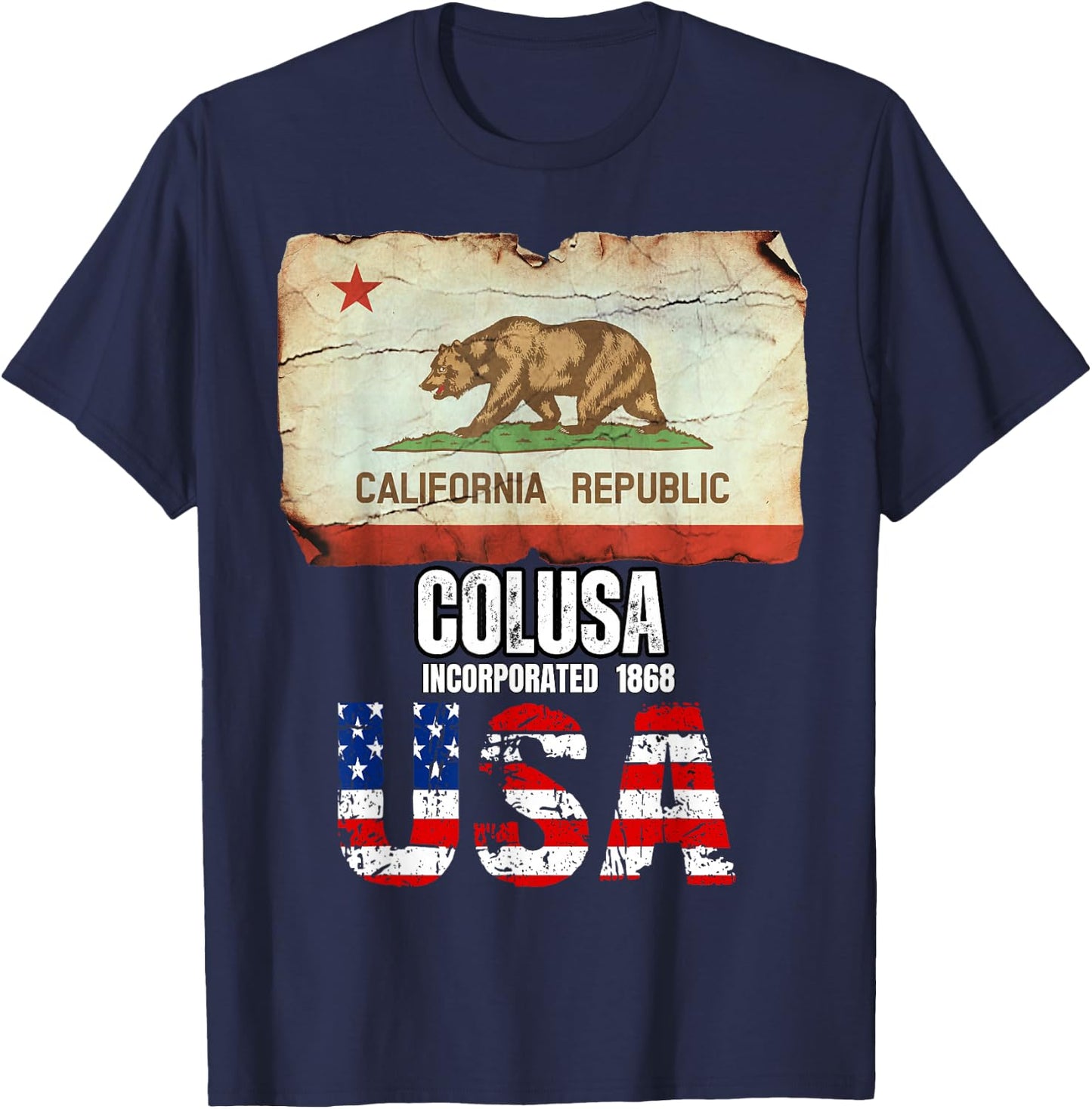 Colusa California CA Colusa County Souvenir T-Shirt - T-Shirt | Navy