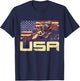 4th of July Dirt Bike Motocross Racing American Flag MX T-Shirt - T-Shirt | Navy