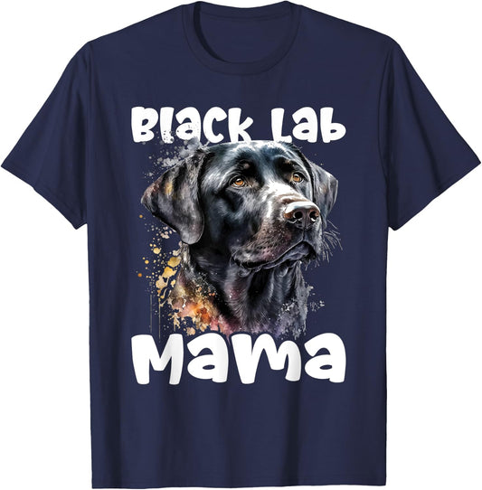 Black Lab Mama - Mother's Day Labrador Retriever Dog Owner Men Women Kids T-Shirt - T-Shirt | Navy