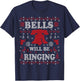 Liberty Bell Philadelphial Ring the Bell Ugly Christmas T-Shirt - T-Shirt | Navy