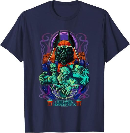 Halloween Horror Nights Universal Monsters The Mummy T-Shirt - T-Shirt | Navy