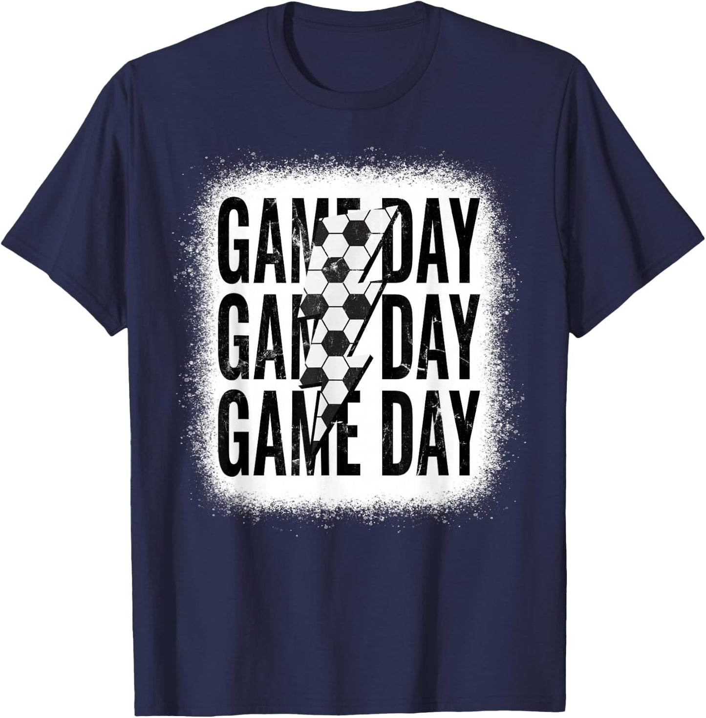 Soccer Mom Leopard Game Day Mother's Day T-Shirt - T-Shirt | Navy