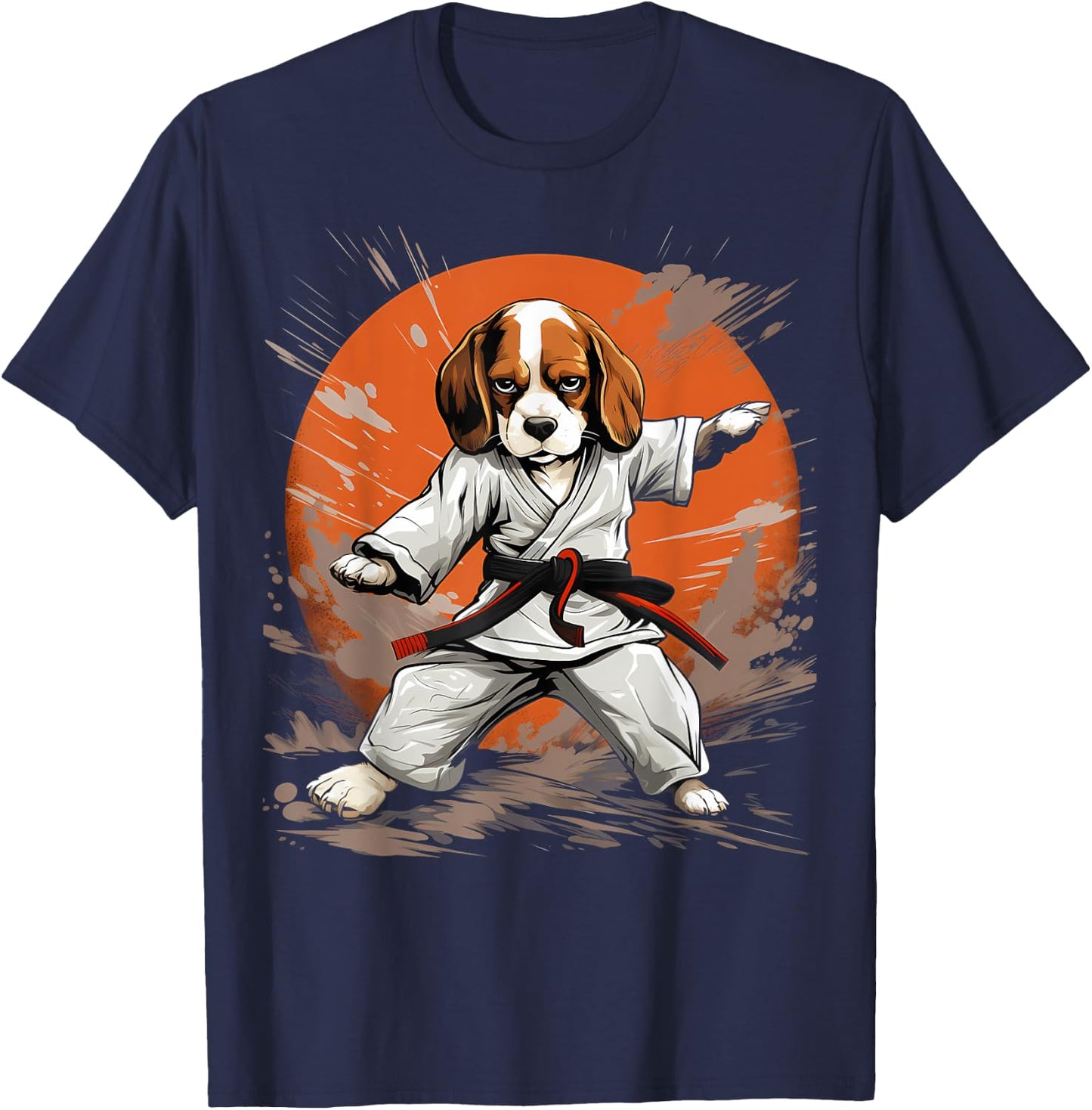 MMA Beagle Dog Karate T-Shirt - T-Shirt | Navy