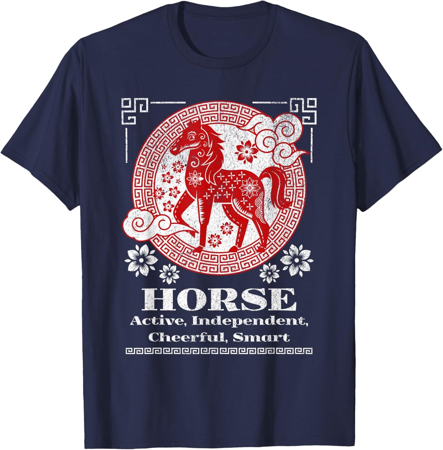 Chinese Zodiac Horse Personality T-Shirt - T-Shirt | Navy