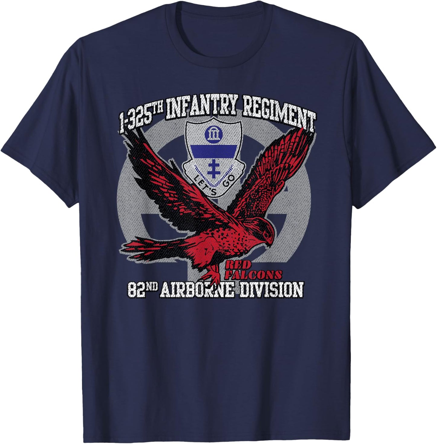 American Marauder: 1-325th Airborne Infantry Red Falcons T-Shirt - T-Shirt | Navy