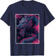 Dragon Japan Cherry Blossoms Japanese Neon Flowers T-Shirt - T-Shirt | Navy