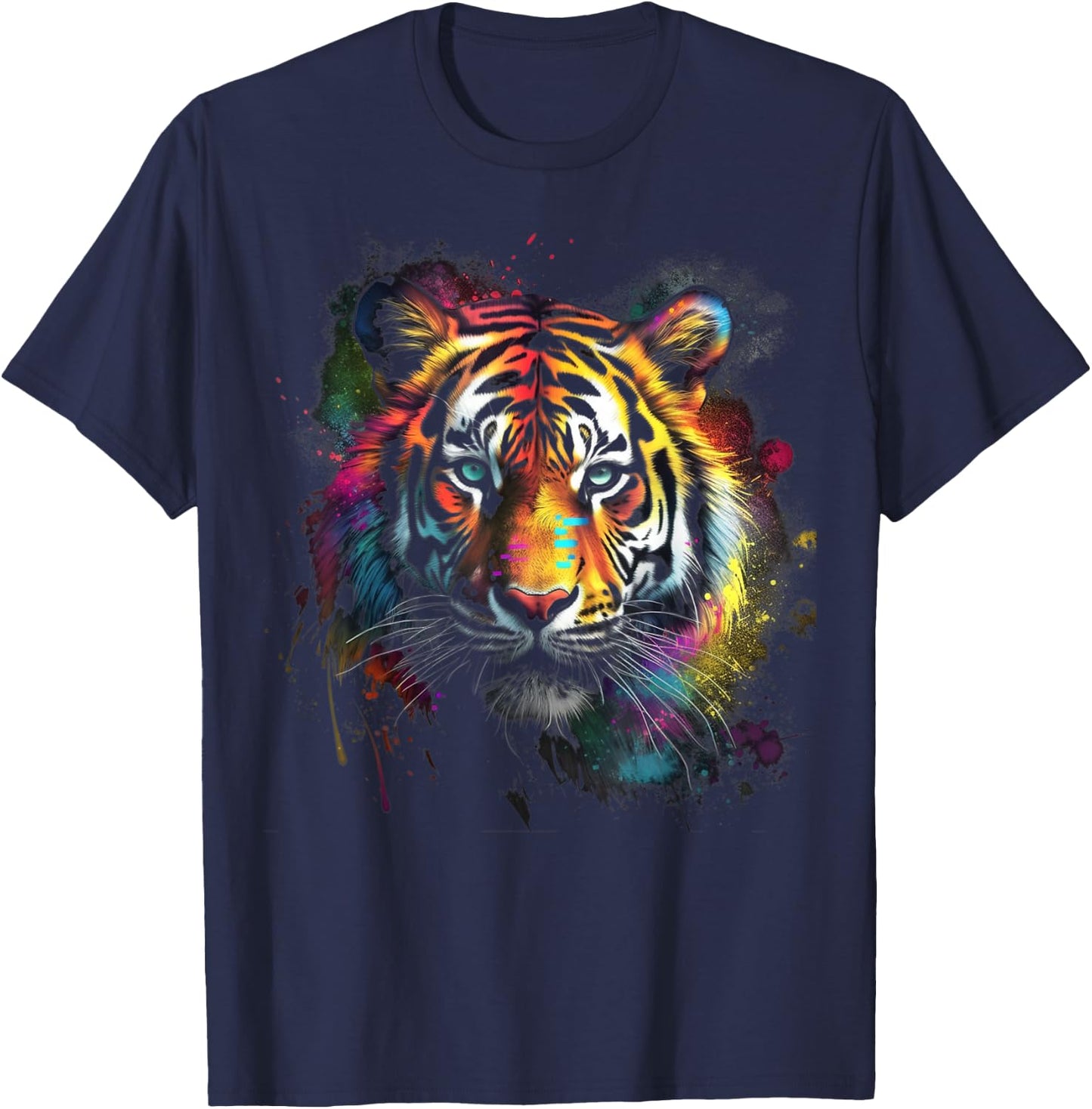 Tiger Animal Pop Art T-Shirt - T-Shirt | Navy