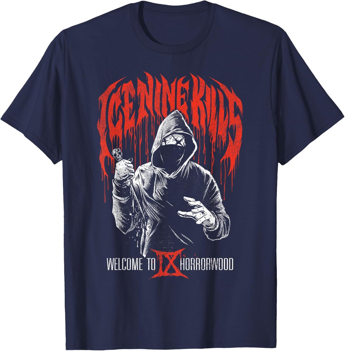 Ice Nine Kills – Mystery Killer T-Shirt - T-Shirt | Navy