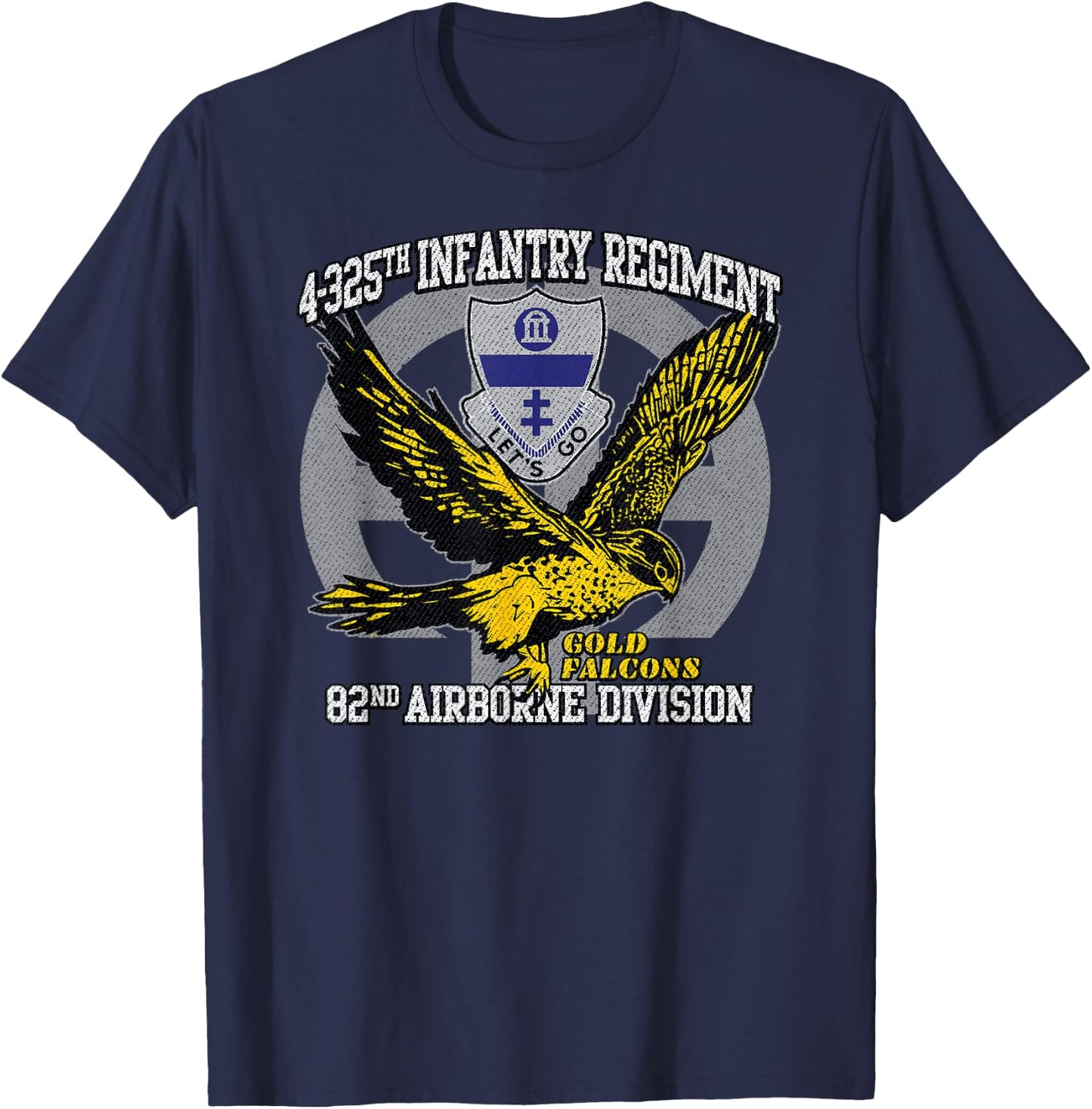 American Marauder: 4-325th Airborne Infantry Gold Falcons T-Shirt - T-Shirt | Navy