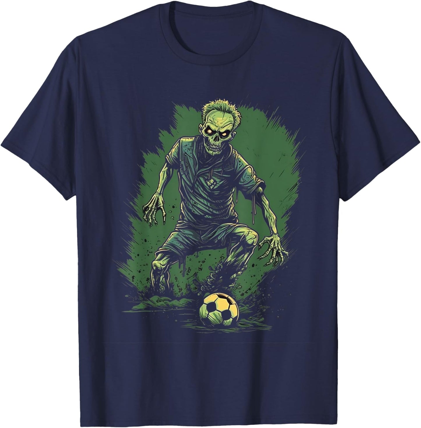 Zombie Soccer Player Halloween Costume Sport Men Boys T-Shirt - T-Shirt | Navy