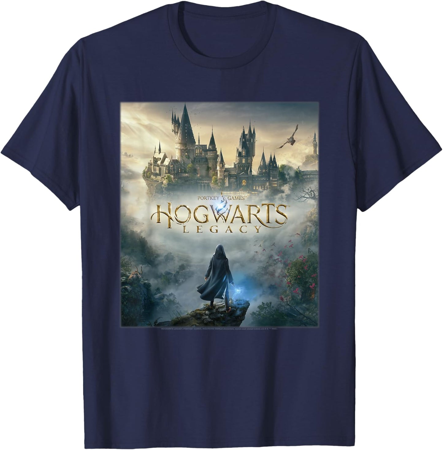 Harry Potter Hogwarts Legacy Poster T-Shirt - T-Shirt | Navy