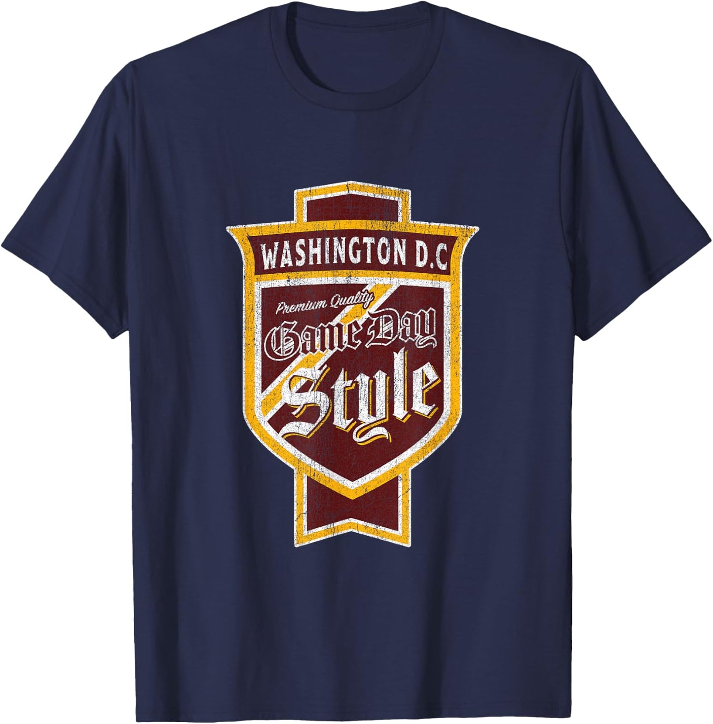 Faded Washington D.C. Beer Label - D.C. Pride T-Shirt - T-Shirt | Navy
