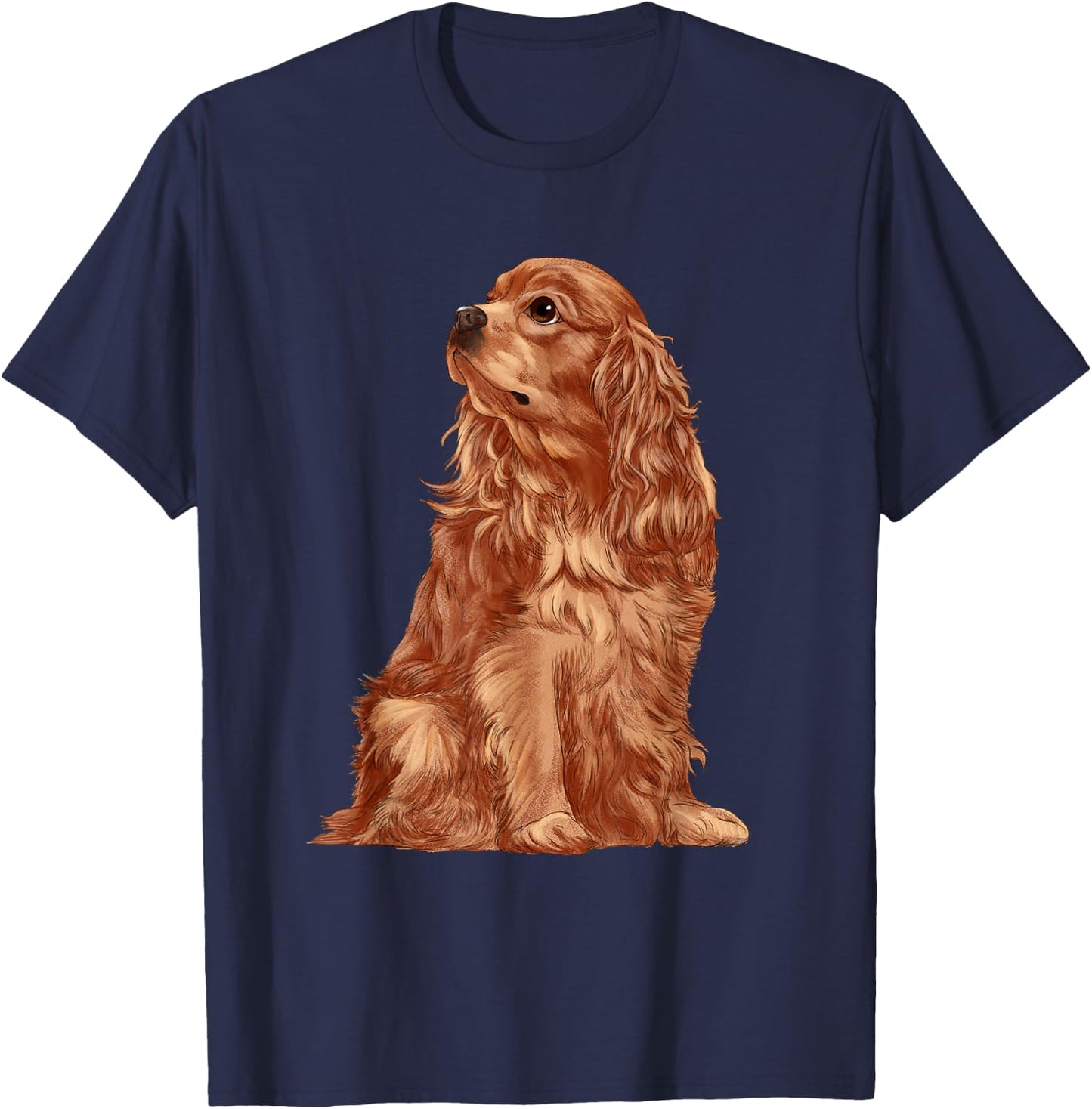 Cavalier King Charles Spaniel Dog Seat T-Shirt - T-Shirt | Navy