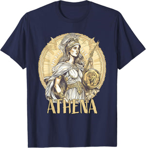 Greek Mythology: Athena the goddess of wisdom and war T-Shirt - T-Shirt | Navy