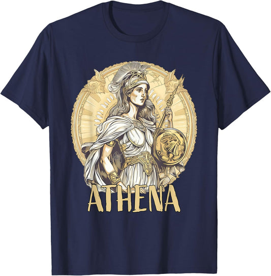 Greek Mythology: Athena the goddess of wisdom and war T-Shirt - T-Shirt | Navy