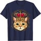 King / Queen Cat Kitten Princess Fur Pet Animal Cat Lover T-Shirt - T-Shirt | Navy
