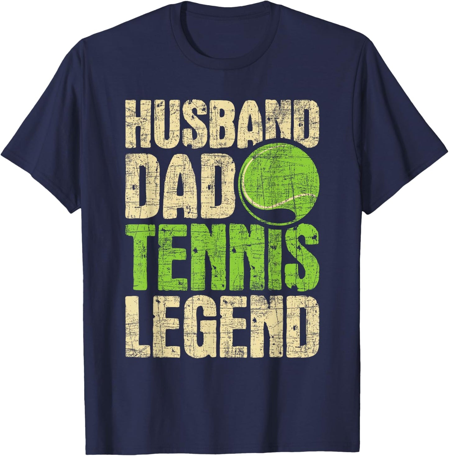 Husband Dad Tennis Legend - Sports Coach Tournament Player T-Shirt - T-Shirt | Navy