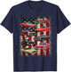 Vintage Classic Muscle Car Retro American Flag Patriotic T-Shirt - T-Shirt | Navy
