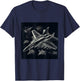 F-14 Tomcat Fighter Jet Blueprint Military Aviation T-Shirt - T-Shirt | Navy