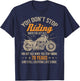 Don't Stop Riding When You Get Old Motorcycle 70th Birthday T-Shirt - T-Shirt | Navy