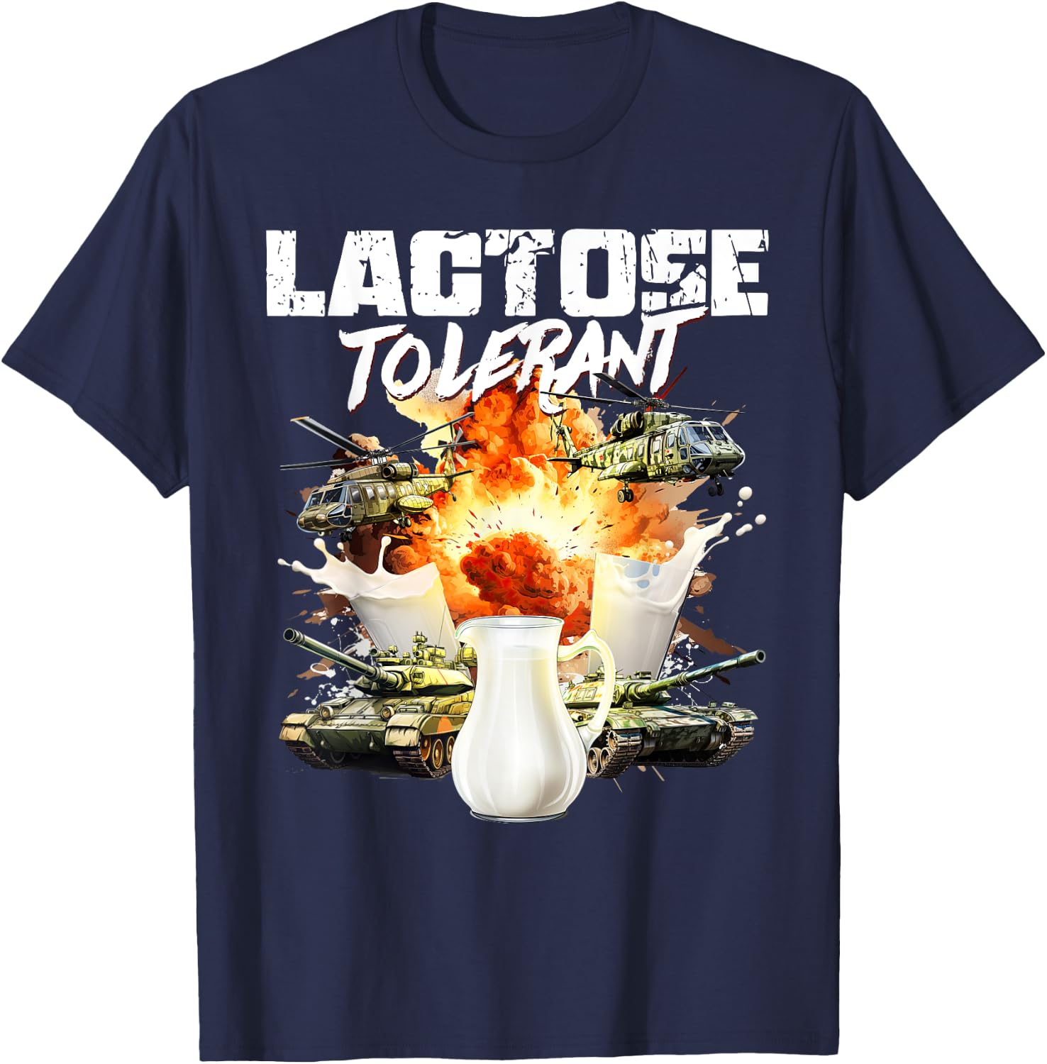 Lactose Tolerant T-Shirt - T-Shirt | Navy