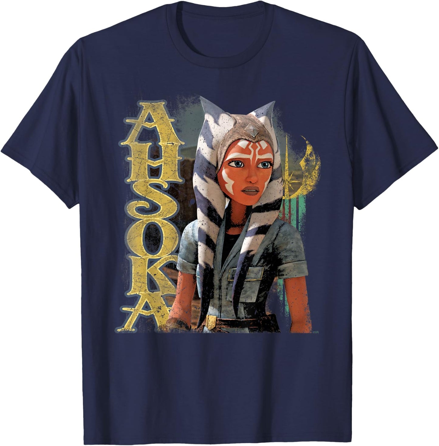 Star Wars Ahsoka Tano The Clone Wars Gone with a Trace T-Shirt - T-Shirt | Navy