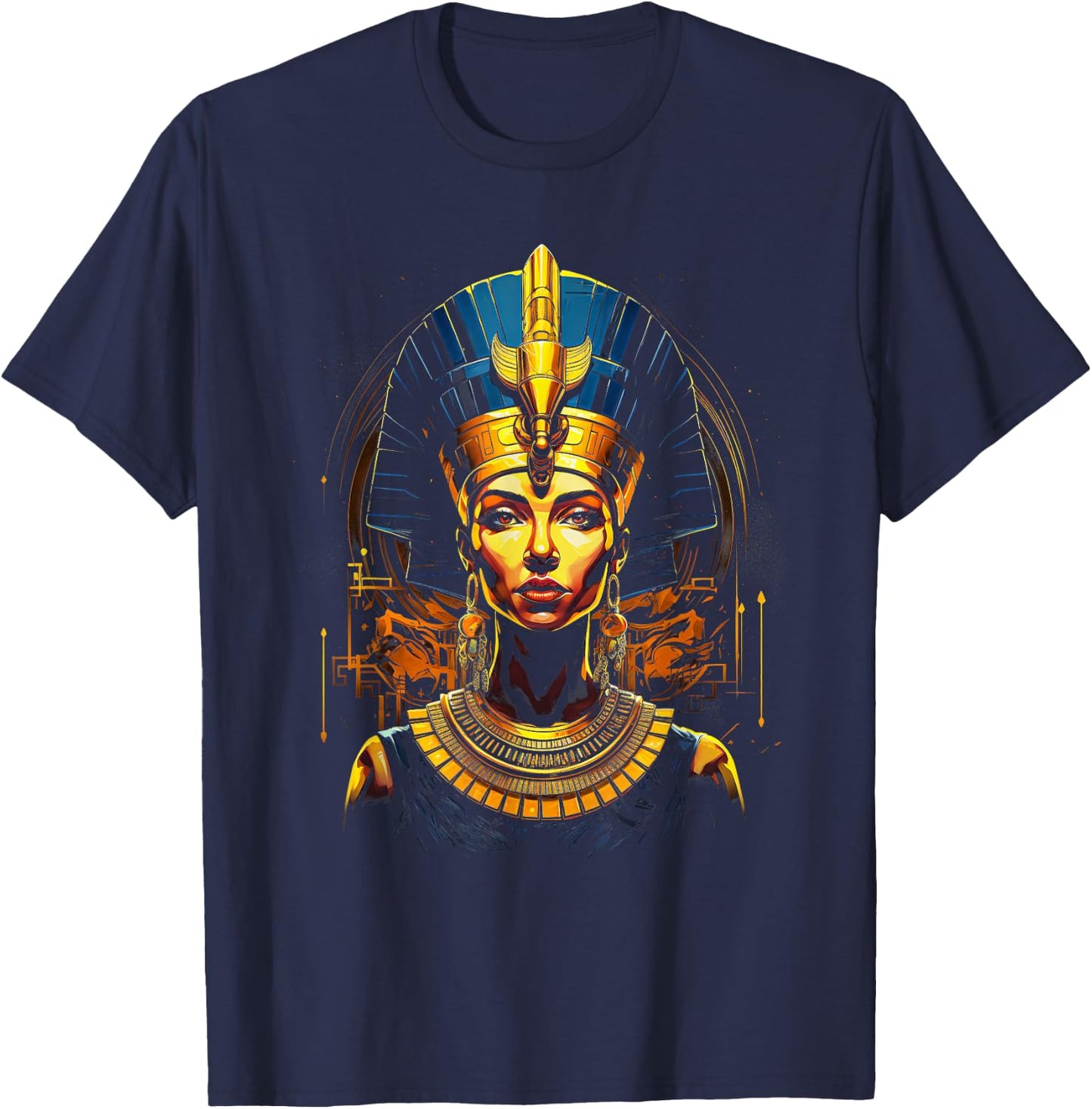 Egyptian Queen Nefertiti T-Shirt - T-Shirt | Navy