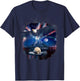 Polar Bear and Northern Eagle, Lights and Wildlife American T-Shirt - T-Shirt | Navy