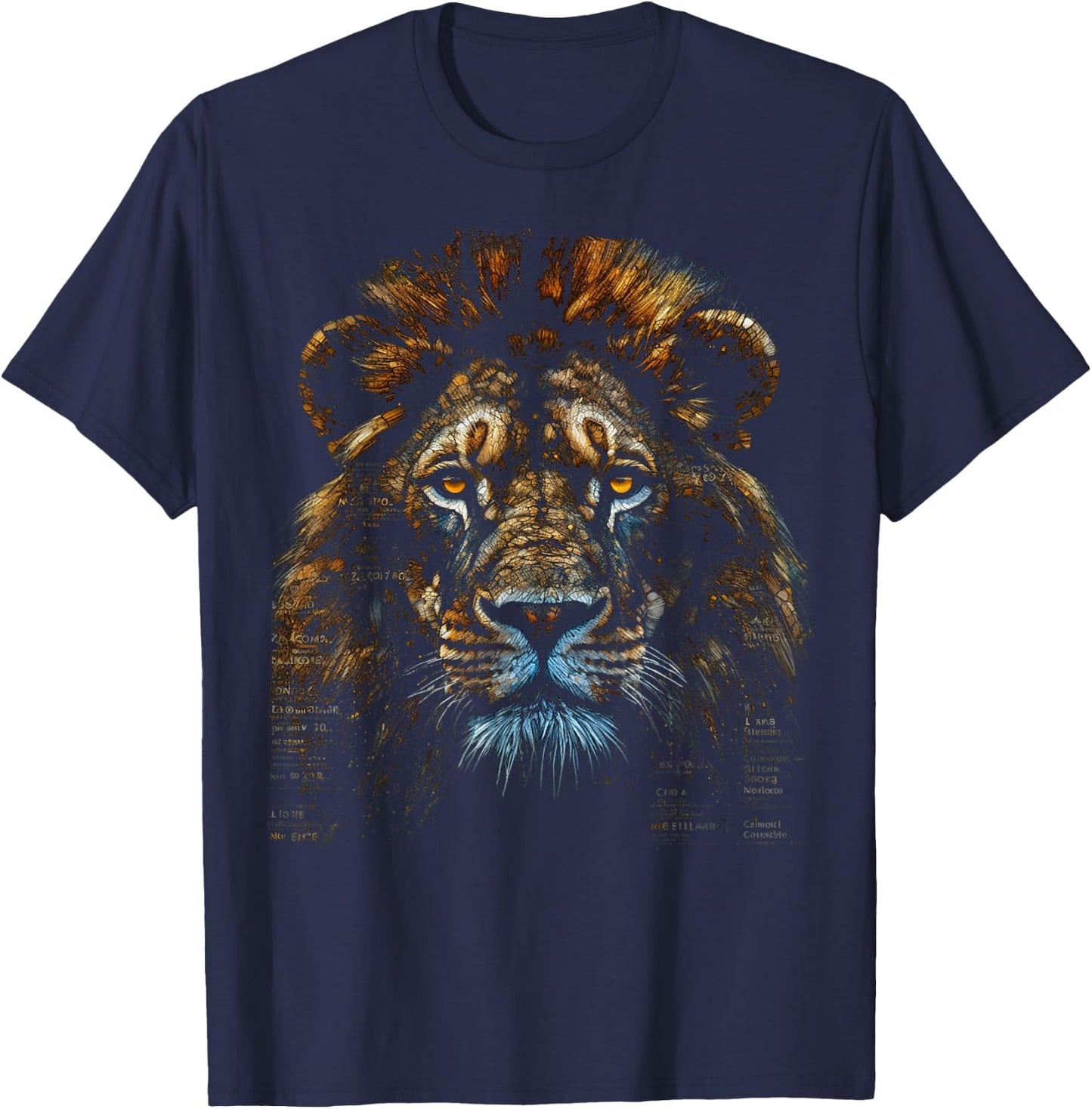 Lion Fantasy Art - Animal Lion T-Shirt - T-Shirt | Navy