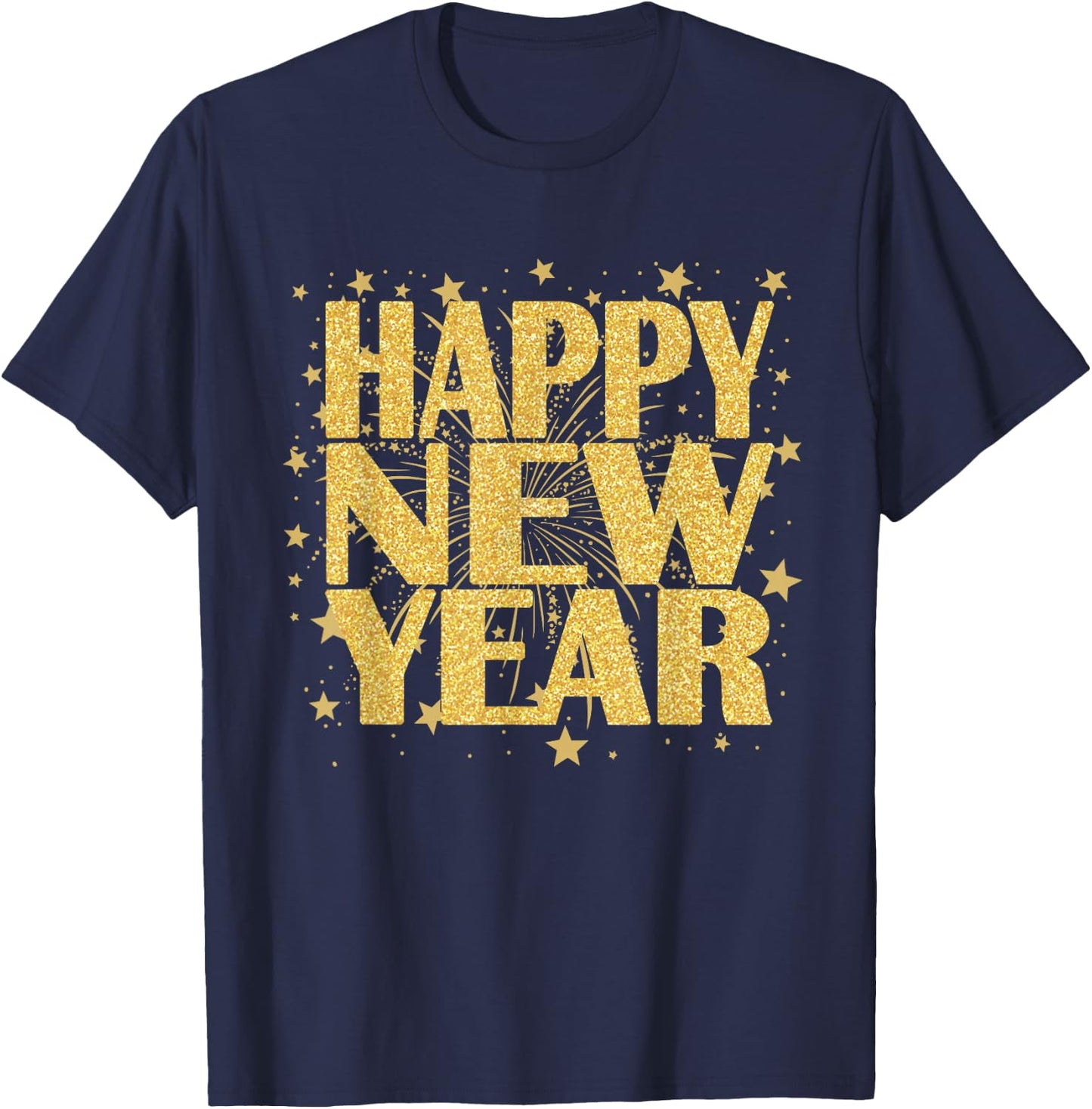 Happy New Year 2026 New Years Eve Party Countdown Fireworks T-Shirt - T-Shirt | Navy