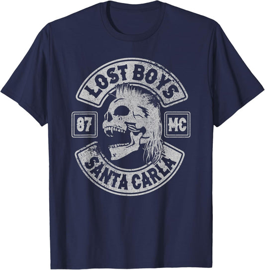 BOEC Gear Retro 1987 Vintage Vampire Classic Horror Motorcycle Club T-Shirt - T-Shirt | Navy