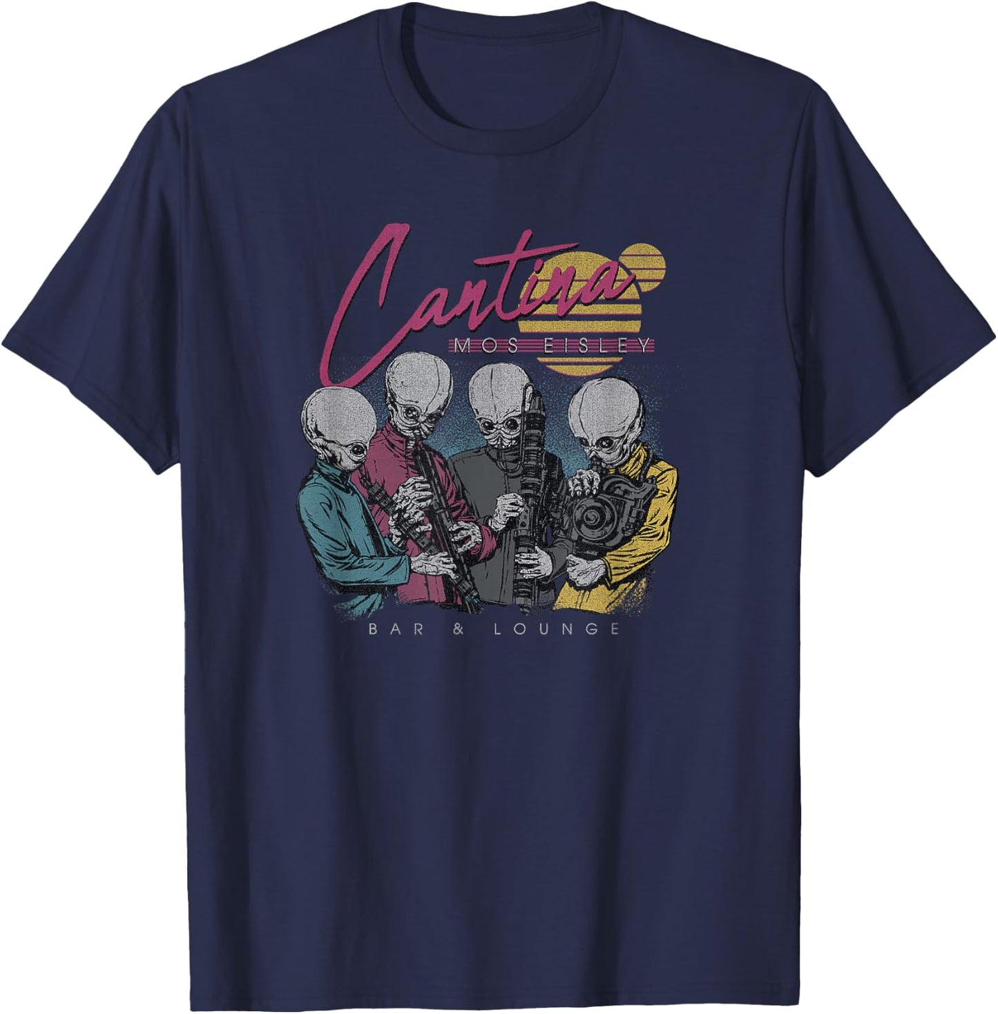 Star Wars Classic Cantina Mos Eisley Bar & Lounge Group Shot T-Shirt - T-Shirt | Navy