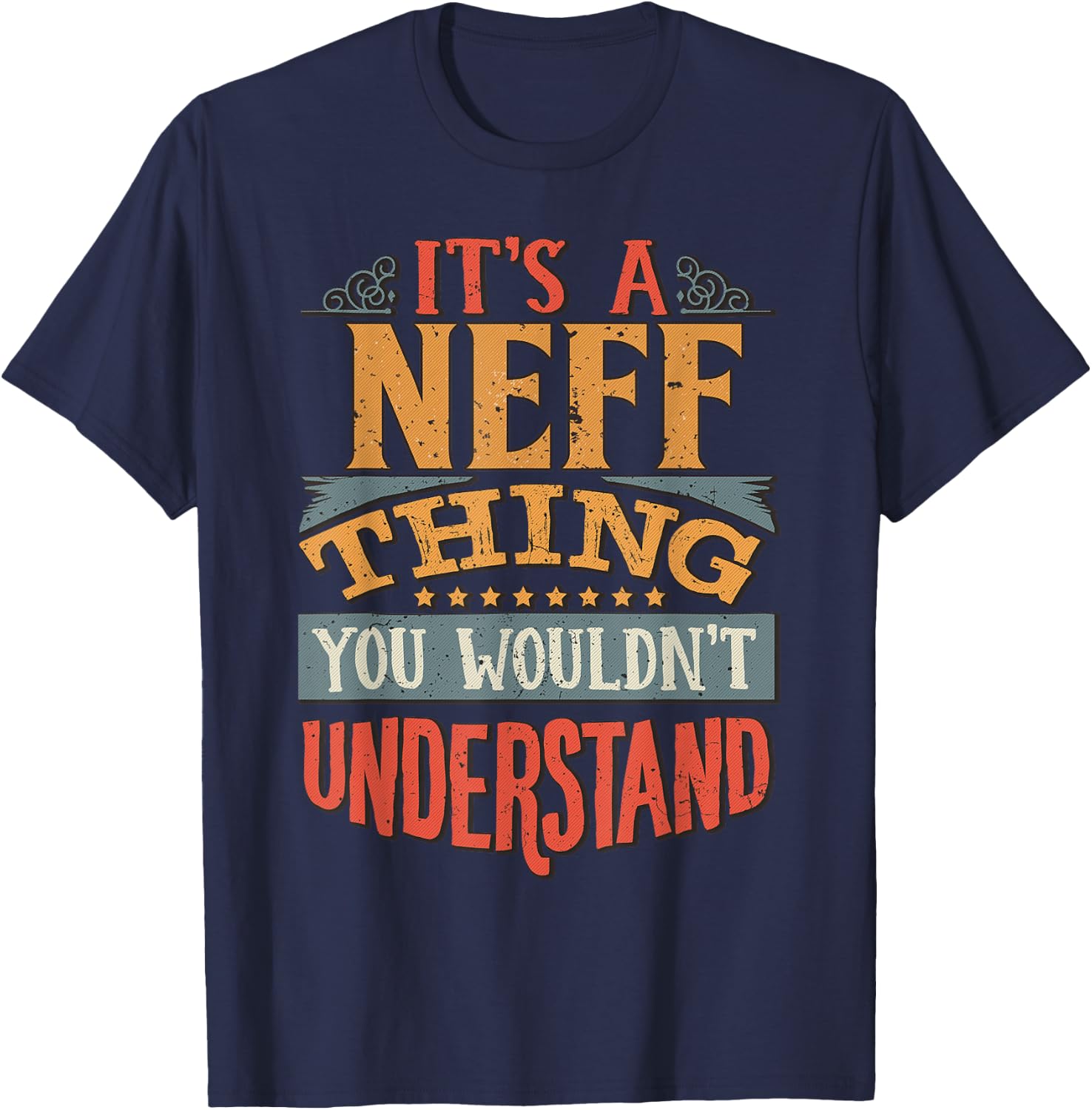 Neff Name - Kids, Black, Small T-Shirt - T-Shirt | Navy