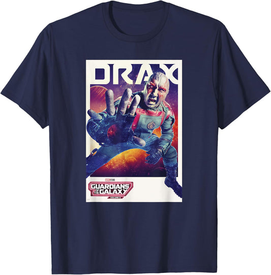 Marvel Guardians of the Galaxy Vol. 3 Drax Solo Poster T-Shirt - T-Shirt | Navy