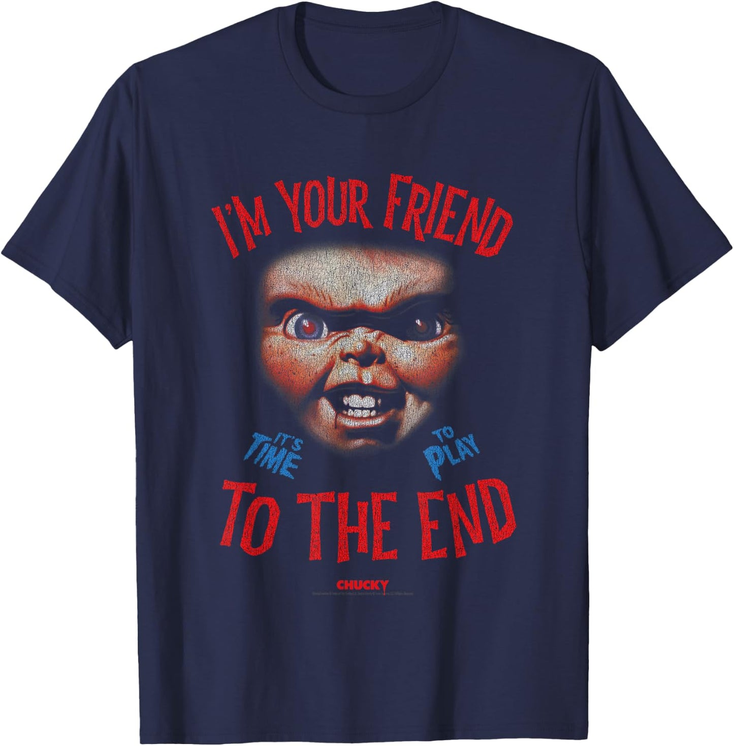 Chucky Friend Till The End T-Shirt - T-Shirt | Navy