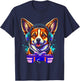 Gaming Corgi Pembroke Dog Player Video Gamer Lover Men Kids T-Shirt - T-Shirt | Navy