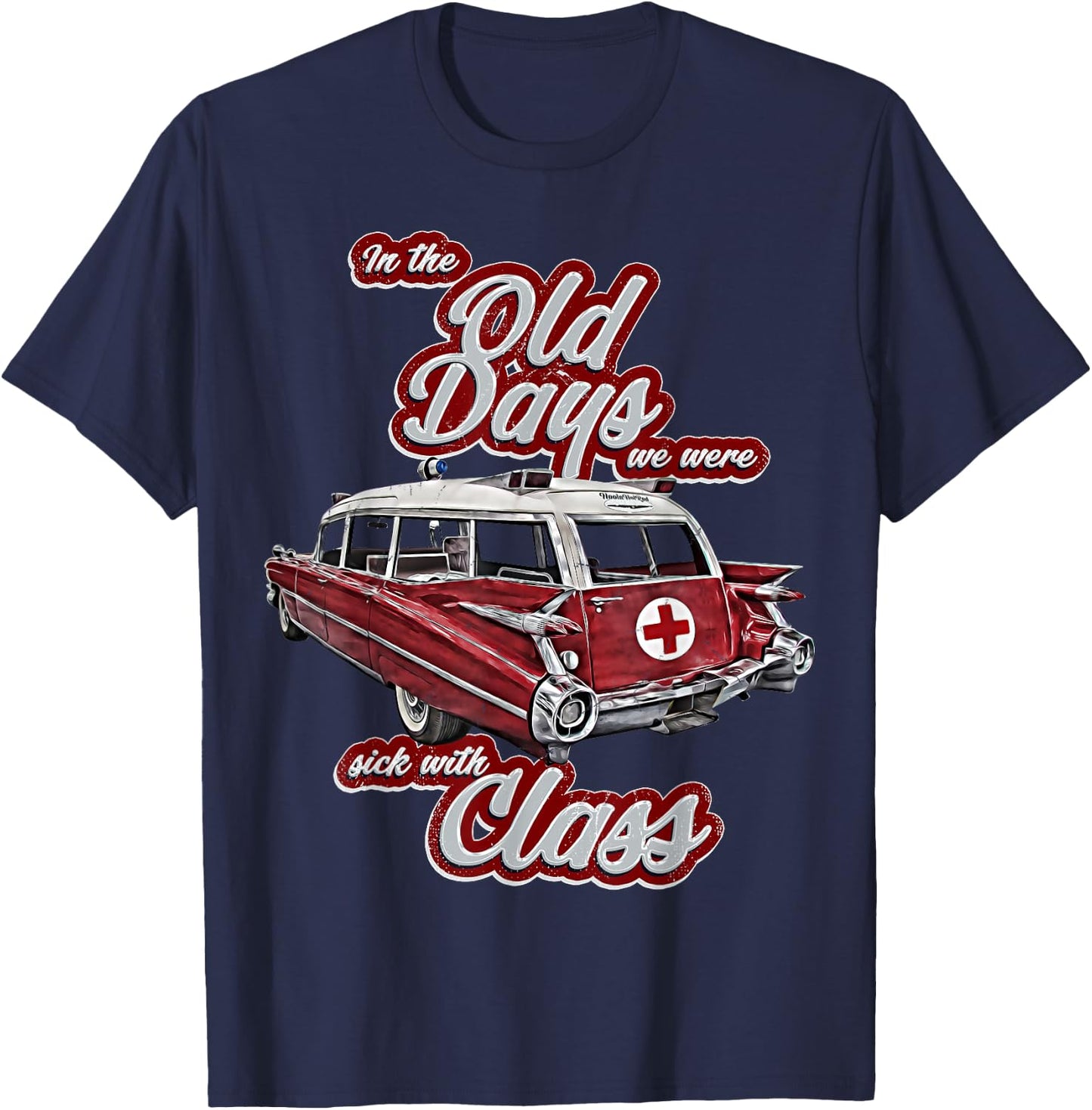 Miller,Meteor,Hotrod,Classic Ambulance car,Hearse1950s,1960s T-Shirt - T-Shirt | Navy