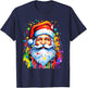 Fun Funny Funky Santa Claus Tie Dye Colorful Christmas Art T-Shirt - T-Shirt | Navy