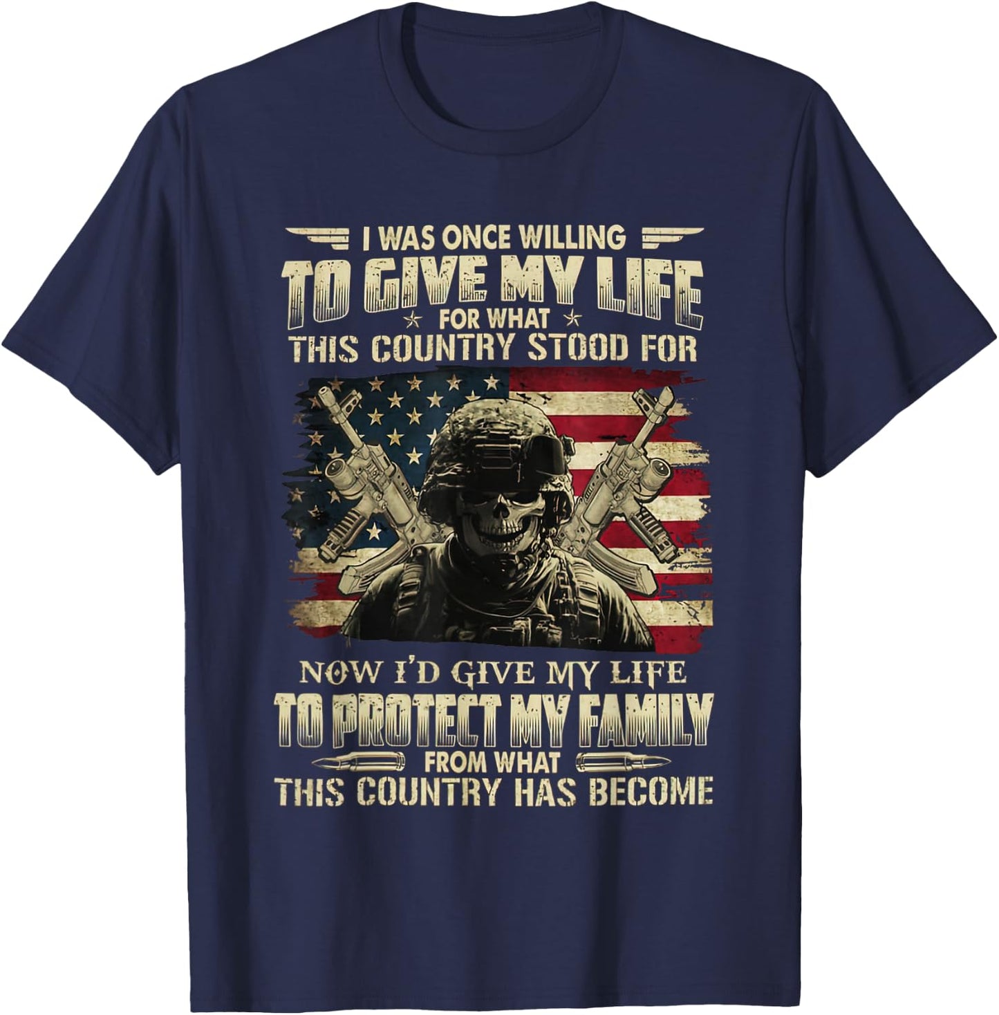 I Was Once Willing To Give My Life For What I Believed T-Shirt - T-Shirt | Navy
